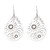 Drop-Shaped Floral Sterling Silver Dangle Earrings 'Radiant Summer'