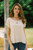 Ivory Short-Sleeved Rayon Blouse 'Timeless Tee in Ivory'