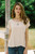 Ivory Short-Sleeved Rayon Blouse 'Timeless Tee in Ivory'