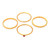 Gold-Plated Cubic Zirconia Stacking Rings Set of 4 'Pink Slip in Gold'