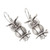 Sterling Silver Owl-Motif Dangle Earrings 'Feathery Friends'
