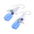 Sterling Silver and Quartz Dangle Earrings 'Blueberry Soda'