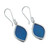 Blue Hydrangea Leaf Earrings 'Nature's Gem in Blue'