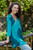 Hand-Dyed Rayon Blend Blouse from Bali 'Floating Blue'