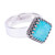 Natural Turquoise Cocktail Ring 'Regal Crown'