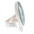 Guatemalan Mottled Green Jade Cocktail Ring in 925 Silver 'Jade Lake'