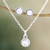 Sterling Silver and Cubic Zirconia Jewelry Set Pair 'Sparkling Water'