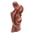 Handmade Romantic Suar Wood Sculpture 'Honeymoon Couple'