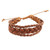 Unisex Braided Leather Wristband Bracelet 'Braided Charm'