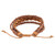 Unisex Braided Leather Wristband Bracelet 'Braided Charm'