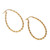 Classic Twist Artisan Crafted Gold Plated Hoop Earrings 'Times Two'