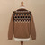 100 Alpaca Pullover Sweater with Geometric Designs 'Chimu Geometry'