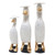 Handmade Albesia Wood Duck Statuettes Set of 3 'Hatted Ducks'