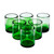 Ombre Green Handblown Juice Glasses Set of 6 'Jalisco Green'