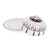 Ceramic Hand Painted Geometric Design Covered Cheese Dish 'Antigua Breeze'