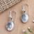 Gold-Accented Blue Topaz Dangle Earrings 'Tropical Color in Ocean'