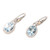 Gold-Accented Blue Topaz Dangle Earrings 'Tropical Color in Ocean'