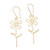 Hand Made Gold-Plated Floral Earrings 'Make My Day'