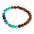 Beaded Bracelet of Agate  Turquoise 'Serene Beach'