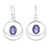 Handmade Iolite and Sterling Silver Dangle Earrings 'Grinning Moon in Blue'