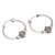 Artisan Crafted Sterling Silver Hoop Earrings 'Brilliant Mind'