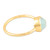 Gold-Plated Single Stone Ring with Faceted Chalcedony 'Angle of Repose'