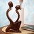 Handcrafted Wood Sculpture 'Talk To Me'
