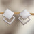 Handcrafted Taxco Sterling Silver Earrings 'Square Off'