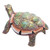 Handcrafted Jempinis Wood Turtle Statuette 'Rainbow Turtle'