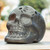 Handcrafted Black Ceramic Skull Planter 'Revival'