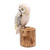 Hand Made Suar Wood Owl Statuette from Java 'Snow Owl'