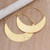 Hand Crafted Gold-Plated Hoop Earrings from Indonesia 'In the Same Canoe'