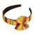 Ocher Headband with Bow Hand-woven with 100 Cotton Canvas 'Ocher Origins'