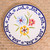 Artisan Crafted Floral Ceramic Plate 'Primrose Path in Blue'