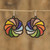 Colorful Glass Beaded Dangle Earrings Handmade in Guatemala 'Multicolored Roulette'