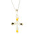 925 Sterling Silver Amber Cross Pendant Necklace from Mexico 'Cross of Courage'