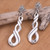 Sterling Silver Dangle Earrings with Twist Formations 'Luxury Twist'