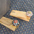 Pair of Wood Ceramic  Brass Door Stoppers Handmade in India 'Heavenly Blossoms'