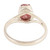 Sterling Silver Single Stone Ring with Freeform Ruby Gem 'Creative Magic'