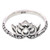 Sterling Silver Band Ring with Lotus Flower Motif 'Floral Rebirth'