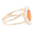 Faceted Two-Carat Carnelian Lotus Cocktail Ring from India 'Evening Lotus'