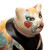 Handcrafted Ceramic Cat Statuette with Colorful Design 'Feline Colors'