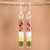 Sterling Silver and Glass Beaded Watermelon Dangle Earrings 'Cool Watermelon'