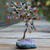 Multi-Gemstone Sculpture of a Tree with Amethyst Base 'Prosperous Energies'