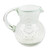 Eco-Friendly Handblown Recycled Glass Pitcher from Mexico 'White Spirals'