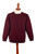 Men's Alpaca Blend Sweater in Red and Burgundy Made in Peru 'Textures  Diamonds'