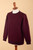 Men's Alpaca Blend Sweater in Red and Burgundy Made in Peru 'Textures  Diamonds'