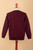 Men's Alpaca Blend Sweater in Red and Burgundy Made in Peru 'Textures  Diamonds'