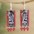 Handcrafted Ceramic Horse Dangle Earrings from India 'Traditional Gallops'