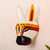 Cedar Wood Colorful Donkey Mask from Colombia 'Vivacious Companion'